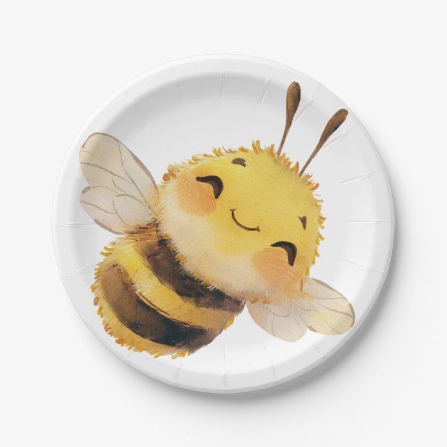 Sweet Bee 7'' Paper Plates (Front)