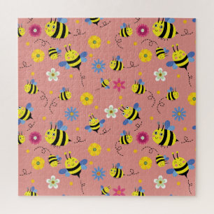 Sweet Bee Blossom Garden Jigsaw Puzzle
