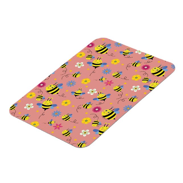 Sweet Bee Blossom Garden Magnet (Left Side)