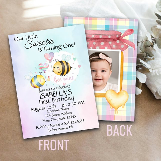 Sweet Bee First Birthday Personalized (Creator Uploaded)