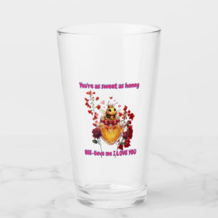 Sweet BEE mine-BEE lieve me i love you Glass