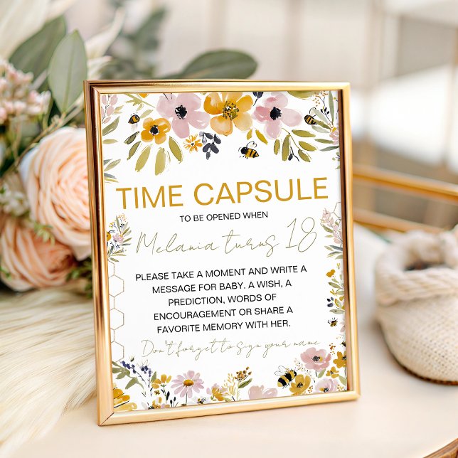 Sweet Bee One Time Capsule Table Sign (Creator Uploaded)
