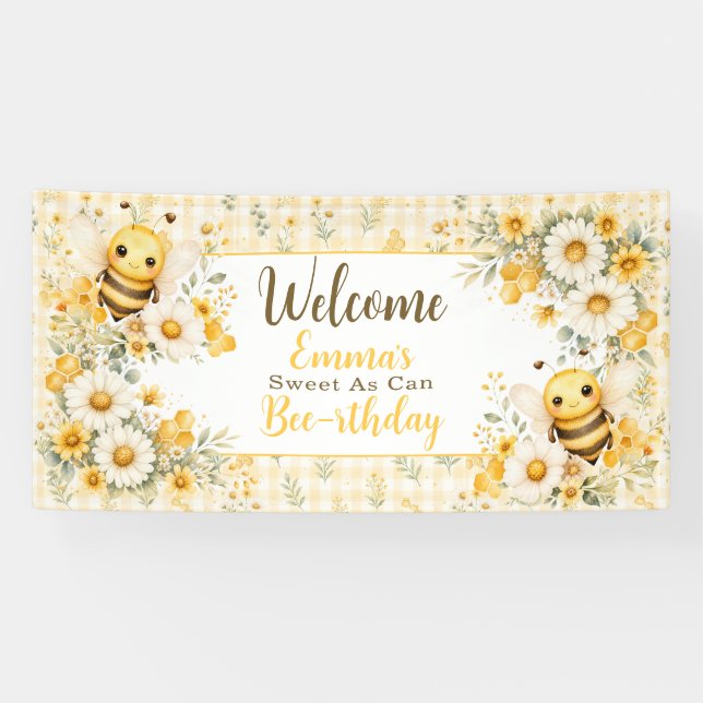 Sweet Bee Welcome Banner (Horizontal)