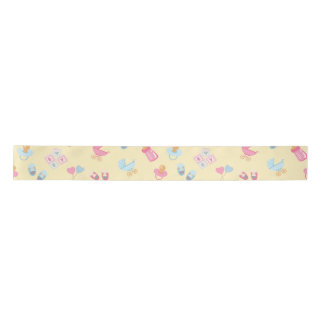 Sweet Beginnings Baby Wrapping Paper –Matte Finish Satin Ribbon