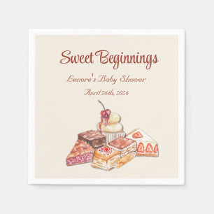 Sweet Beginnings Italian Dessert Baby Shower Napkin
