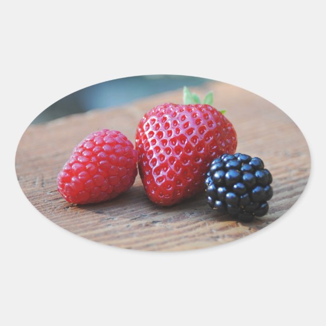 Sweet Berries Oval Sticker (Front)