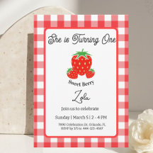 Sweet Berry Birthday Invitation for Kids