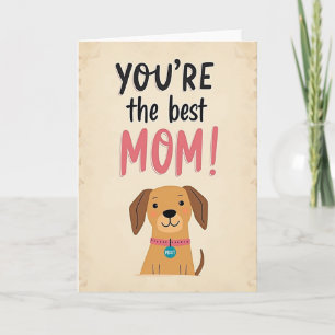 Sweet Best Mum Dog Art Card