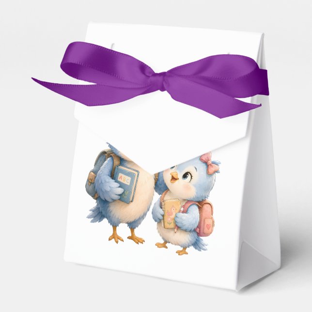Sweet Bird Siblings Gift Favour Box (Front Side)