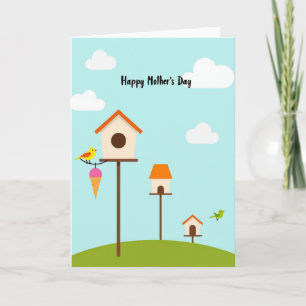 Sweet Birdhouse Mothers Day Card