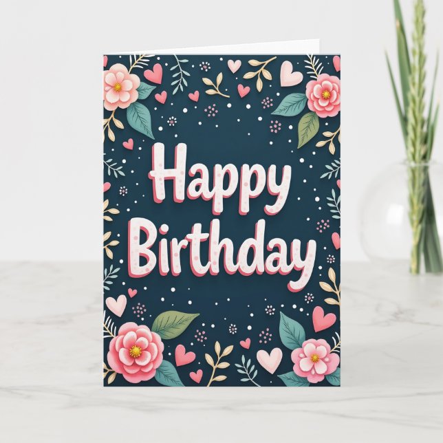 Sweet Birthday 3D Letter Card (Front)
