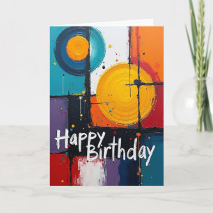 Sweet Birthday Abstract Art Card