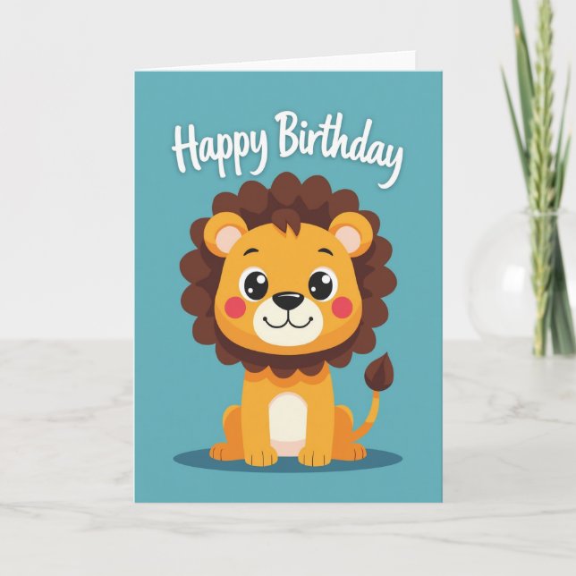 Sweet Birthday Big Cat Card (Front)