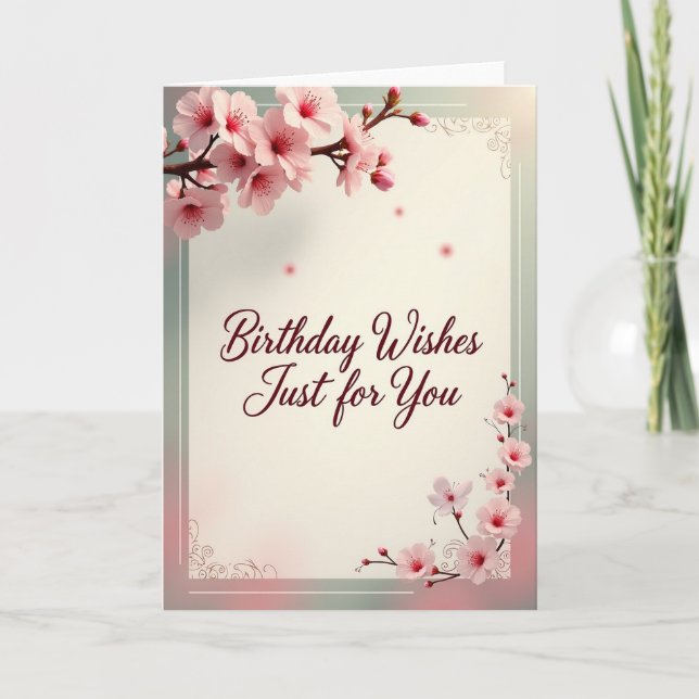 Sweet Birthday Blossoms Card (Front)