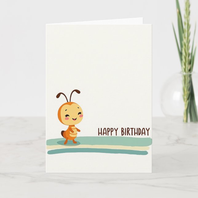 Sweet Birthday Bug Card (Front)