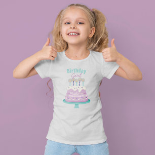 Sweet Birthday Cake "Birthday Girl" Personalized T-Shirt