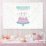 Sweet Birthday Cake Kids Birthday Party Banner<br><div class="desc">Kids Birthday Party design.</div>