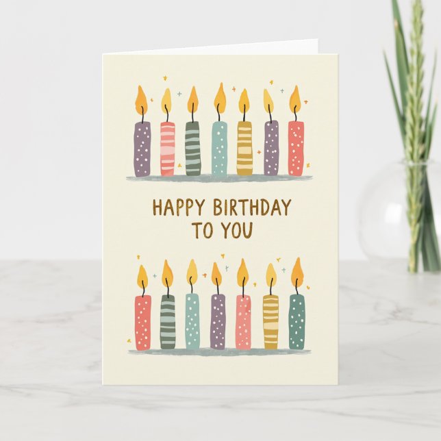 Sweet Birthday Candles Art Card (Front)