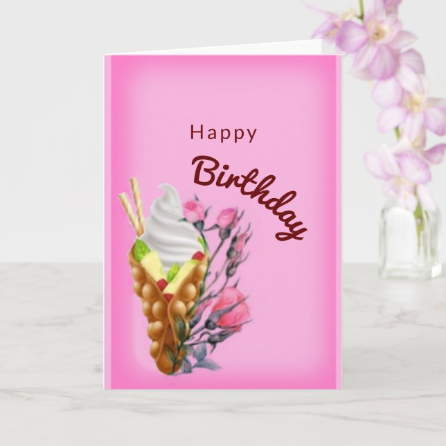 Sweet birthday card (Orchid)