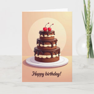 Sweet Birthday Chocolate Cake Card