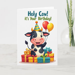 Sweet Birthday Cow Gift Card