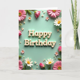 Sweet Birthday Creamy Text Card