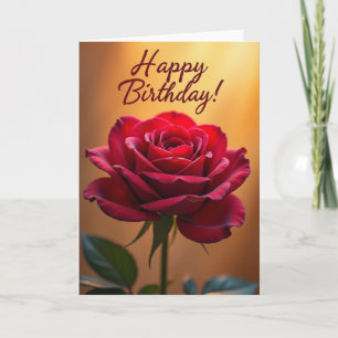 Sweet Birthday Crimson Bloom Card