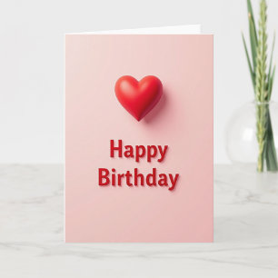 Sweet Birthday Crimson Heart Card
