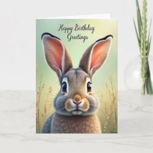 Sweet Birthday Cute Bunny Card