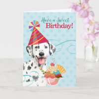 Sweet Birthday Dalmatian Card