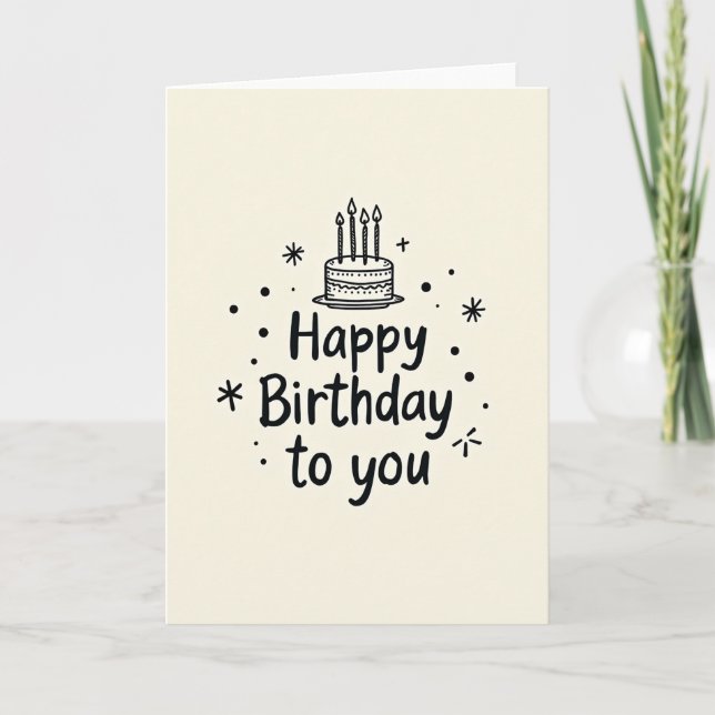 Sweet Birthday Dessert Card (Front)