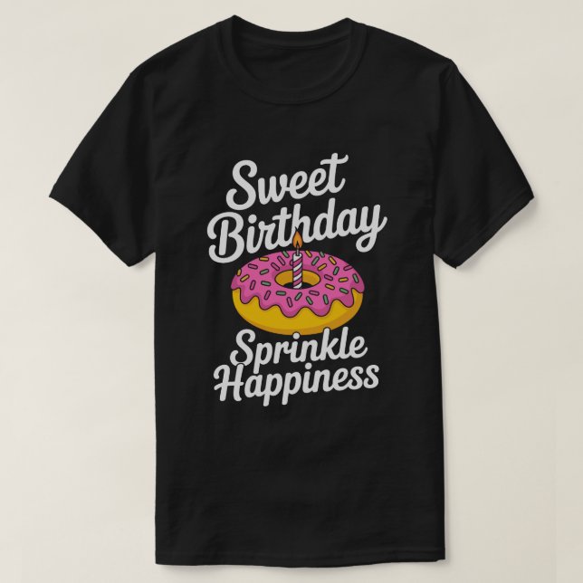 Sweet Birthday Donut Tee (Design Front)