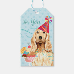 Sweet Birthday English Cocker Spaniel Gift Tags
