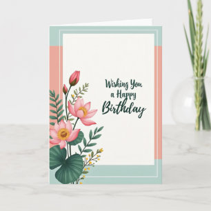 Sweet Birthday Floral Colour Card