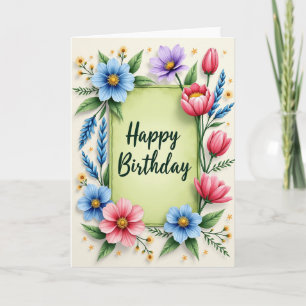 Sweet Birthday Floral Display Card