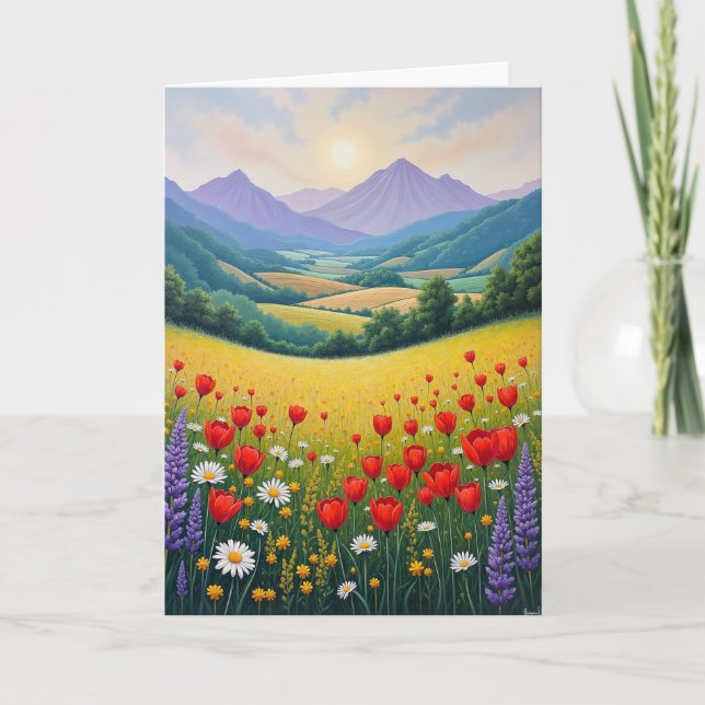 Sweet Birthday Floral View Card (Front)