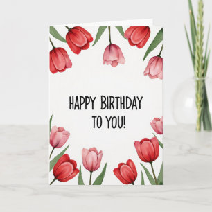 Sweet Birthday Floral Watercolor Card