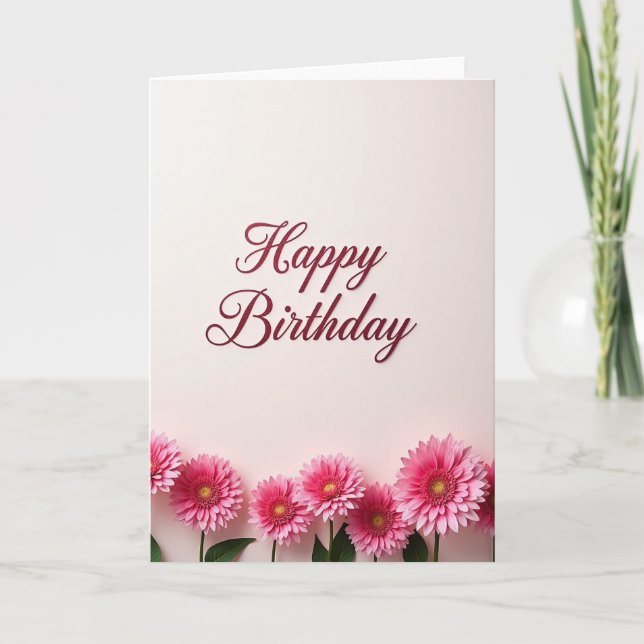 Sweet Birthday Glitter Script Card (Front)