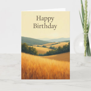 Sweet Birthday Golden Fields Card