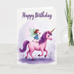Sweet Birthday Horned Horse Card