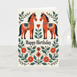 Sweet Birthday Horse Art Card