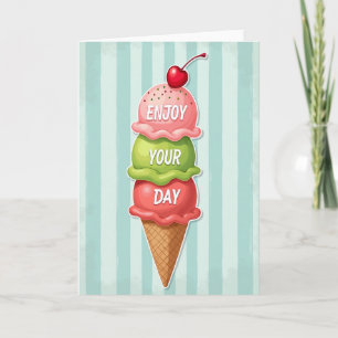 Sweet Birthday Ice Cream Cone Card