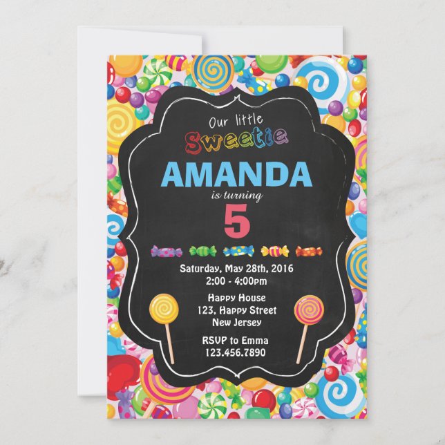 Sweet Birthday Invitation (Front)