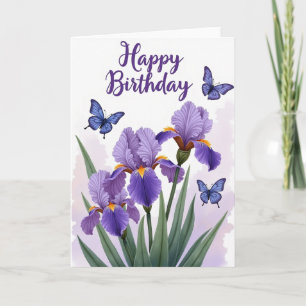 Sweet Birthday Iris Art Card