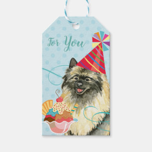 Sweet Birthday Keeshond Gift Tags