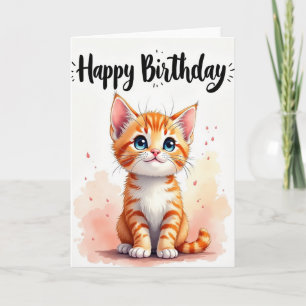 Sweet Birthday Kitten Card