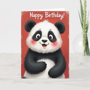 Sweet Birthday Monochrome Bear Card