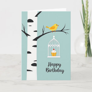 Sweet Birthday Paper Birdcage Card