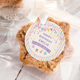 Sweet Birthday Party Classic Round Sticker