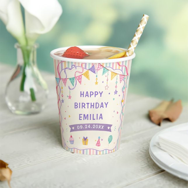 Sweet Birthday Party Paper Cups (Creator Uploaded)